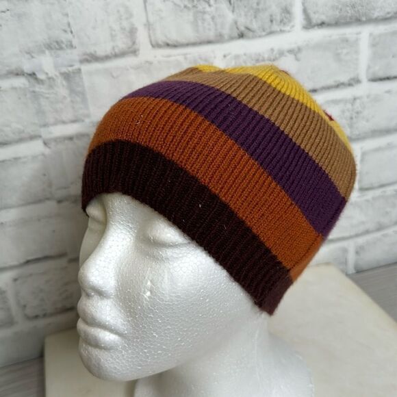 Striped Ribbed Winter Beanie Hat Warm Ultra Soft Preppy Fall - Picture 3 of 4